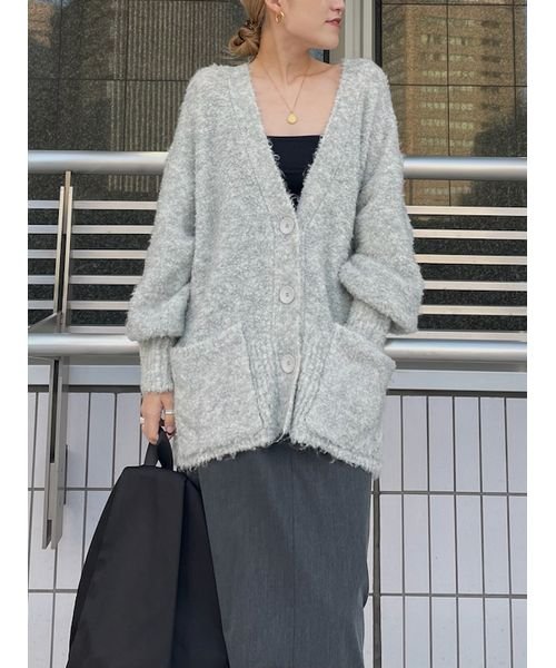 【emmi atelier】ブークレーニットカーディガン 予めご了承ください