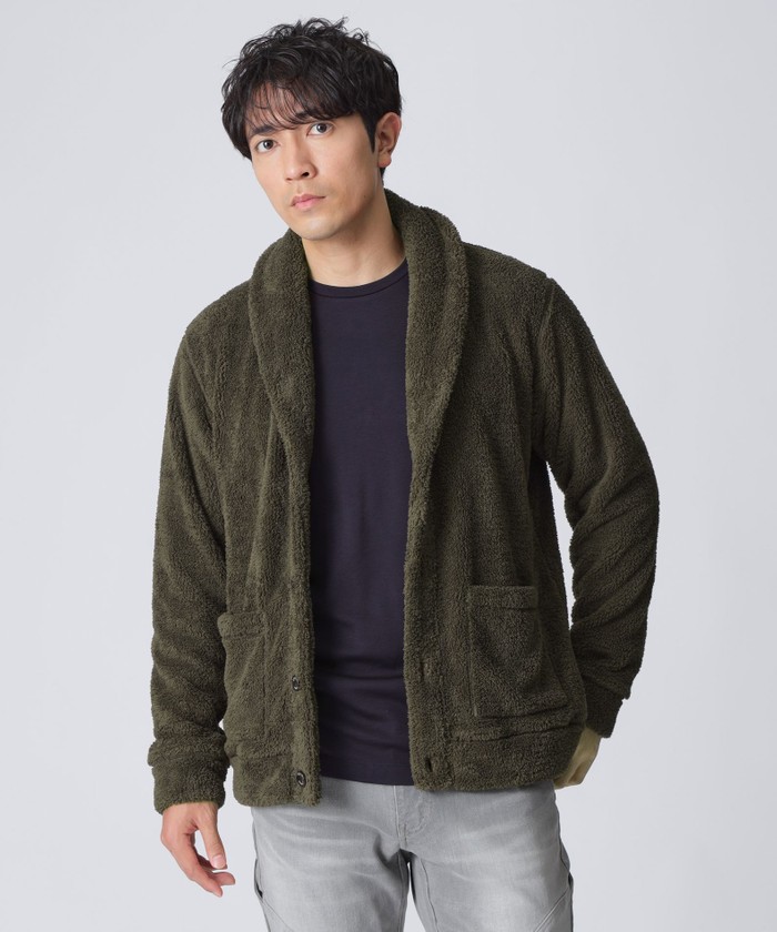 Safari Lounge別注】ソフトモールショールカラーカーディガン Safari Lounge別注】ソフトモールショールカラーカーディガン