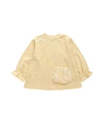 apres les cours(アプレレクール)/WEB限定 お花モチーフポシェットチュニックTシャツ/クリーム