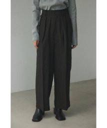 BLACK BY MOUSSY(ブラックバイマウジー)/linen tuck pants/BLK