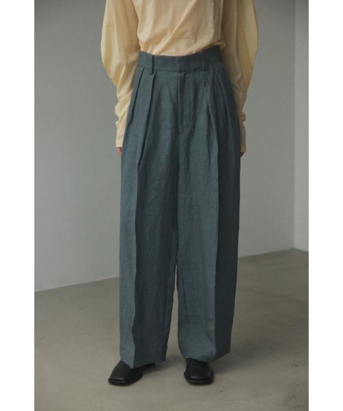 BLACK BY MOUSSY(ブラックバイマウジー)/linen tuck pants/BLU