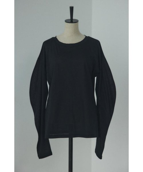 BLACK BY MOUSSY(ブラックバイマウジー)/curved sleeve tops/BLK