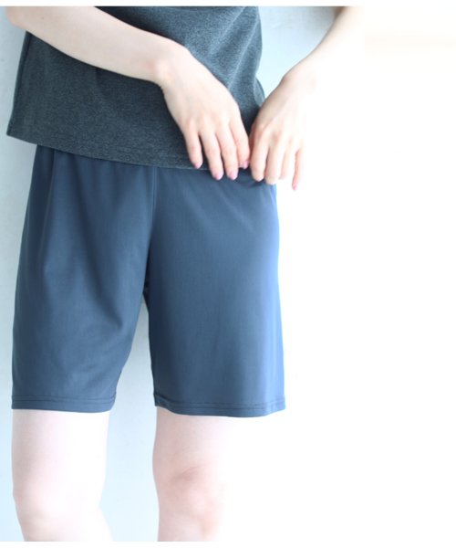 CAWAII(カワイイ)/スカートの下に履ける。透け防止 ショート丈 ステテコペチパンツ/ダークグレー