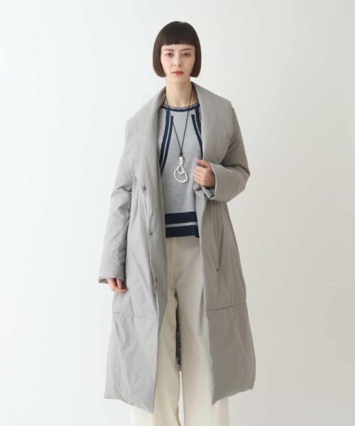 ストレッチタフタショールカラーダウンコート 