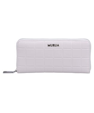 MURUA/ ムルーア MURUA 財布 長財布 レディース ラウンドファスナー LONG WALLET ブラック アイボリー シルバー 黒 MR－W1171/505808855