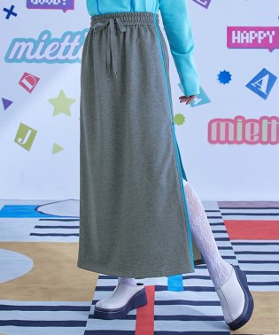 miette/サイドラインラメ裏毛スカート/505810382