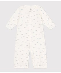 PETIT BATEAU(プチバトー)/プリント２ウェイロンパース/オフホワイト