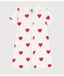 PETIT BATEAU/ハートプリントショートロンパース/505810617