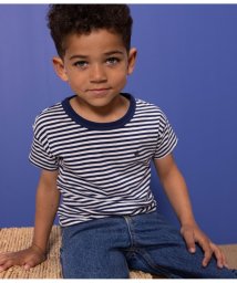 PETIT BATEAU/スラブジャージボーダー半袖Ｔシャツ/505810801