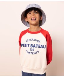 PETIT BATEAU/プリントスウェット長袖プルオーバー/505810833