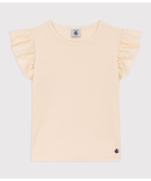 PETIT BATEAU(プチバトー)/スラブジャージ半袖Ｔシャツ/オフホワイト