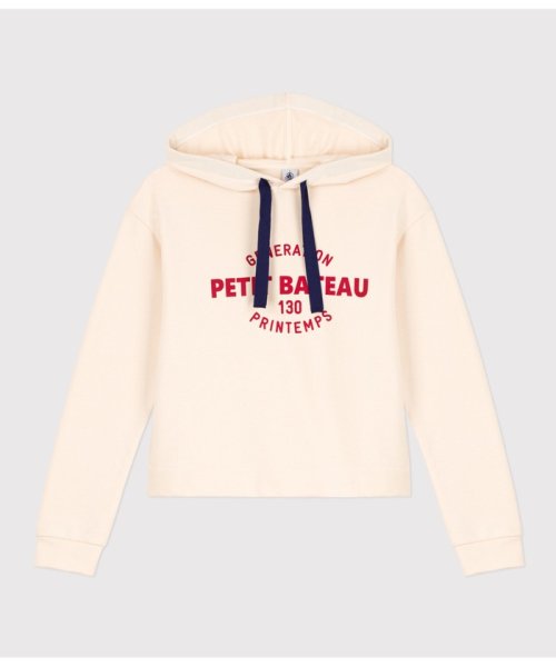 PETIT BATEAU(プチバトー)/スウェット長袖プルオーバー/オフホワイト