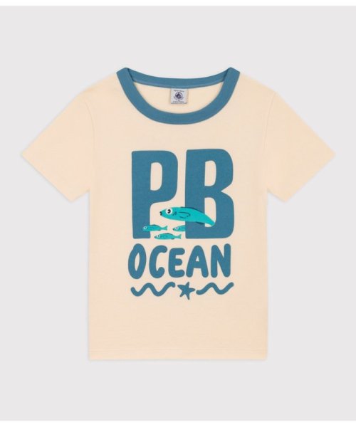 PETIT BATEAU(プチバトー)/プリント半袖Ｔシャツ/オフホワイト系1