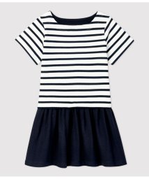 PETIT BATEAU(プチバトー)/マリニエール切り替えワンピース/オフホワイト系1