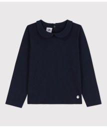 PETIT BATEAU(プチバトー)/衿付き長袖Ｔシャツ/ネイビー