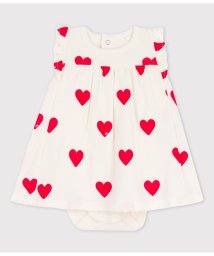 PETIT BATEAU/ハートプリント半袖ドレスボディ/505811294