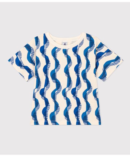 PETIT BATEAU(プチバトー)/プリント半袖Ｔシャツ/オフホワイト