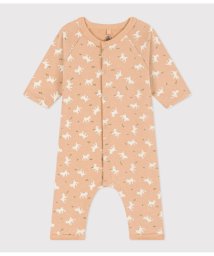 PETIT BATEAU/スウェットプリント前開きロンパース/505811487