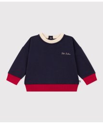 PETIT BATEAU/バイカラースウェットプルオーバー/505811518