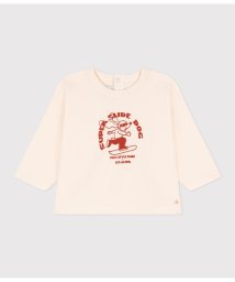 PETIT BATEAU(プチバトー)/プリント長袖Ｔシャツ/オフホワイト系1