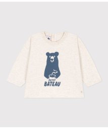 PETIT BATEAU(プチバトー)/プリント長袖Ｔシャツ/グレージュ