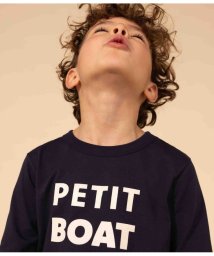 PETIT BATEAU(プチバトー)/プリント長袖Ｔシャツ/ネイビー