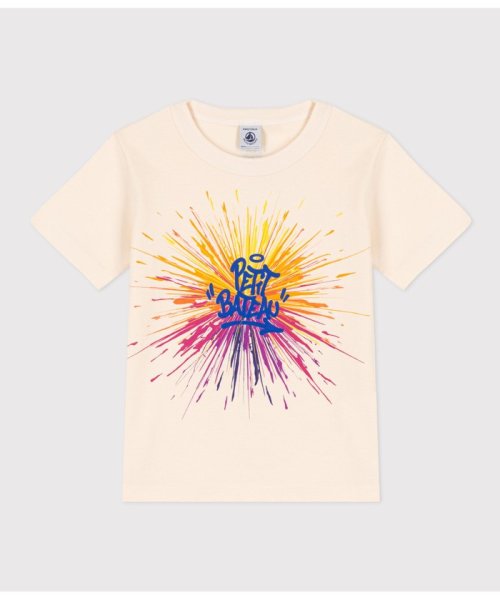 PETIT BATEAU(プチバトー)/プリント半袖Ｔシャツ/オフホワイト