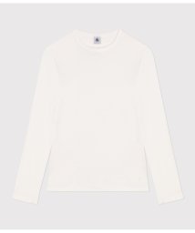 PETIT BATEAU(プチバトー)/ポワンココット長袖Ｔシャツ/ホワイト