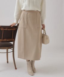 SHOO・LA・RUE　DRESKIP(シューラルー／ドレスキップ)/裏に秘密（工夫）ゆるAライン あったか ベイカースカート【SHOO WARM】/ライトベージュ（051）