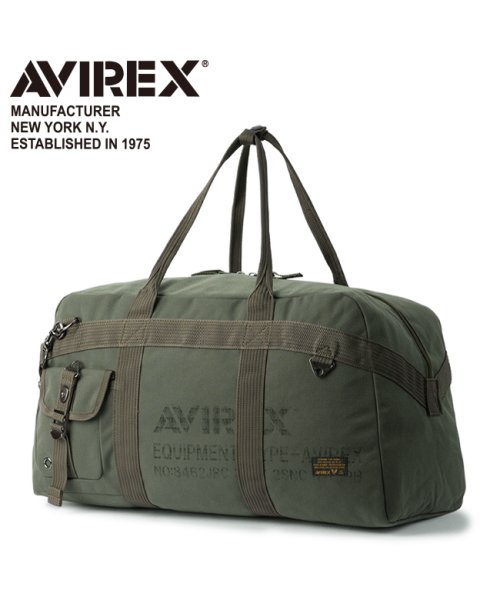 AVIREX(AVIREX)/アヴィレックス アビレックス ボストンバッグ メンズ ブランド 大容量 旅行 ゴルフ 1泊 2泊 AVIREX AVX3525/カーキ