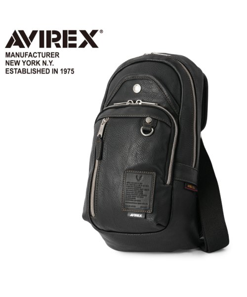 AVIREX(AVIREX)/アヴィレックス アビレックス ボディバッグ ワンショルダーバッグ メンズ ブランド 斜めがけ AVIREX AX5001/ブラック