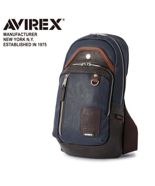 AVIREX(AVIREX)/アヴィレックス アビレックス ボディバッグ ワンショルダーバッグ メンズ ブランド 斜めがけ AVIREX AX5001/ネイビー