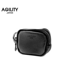 AGILITY(アジリティ)/アジリティ AirPods pro ケース ポーチ ミニポーチ 日本製 本革 レザー キーホルダー スマートキー SGシュリンク AGILITY 0358/ブラック