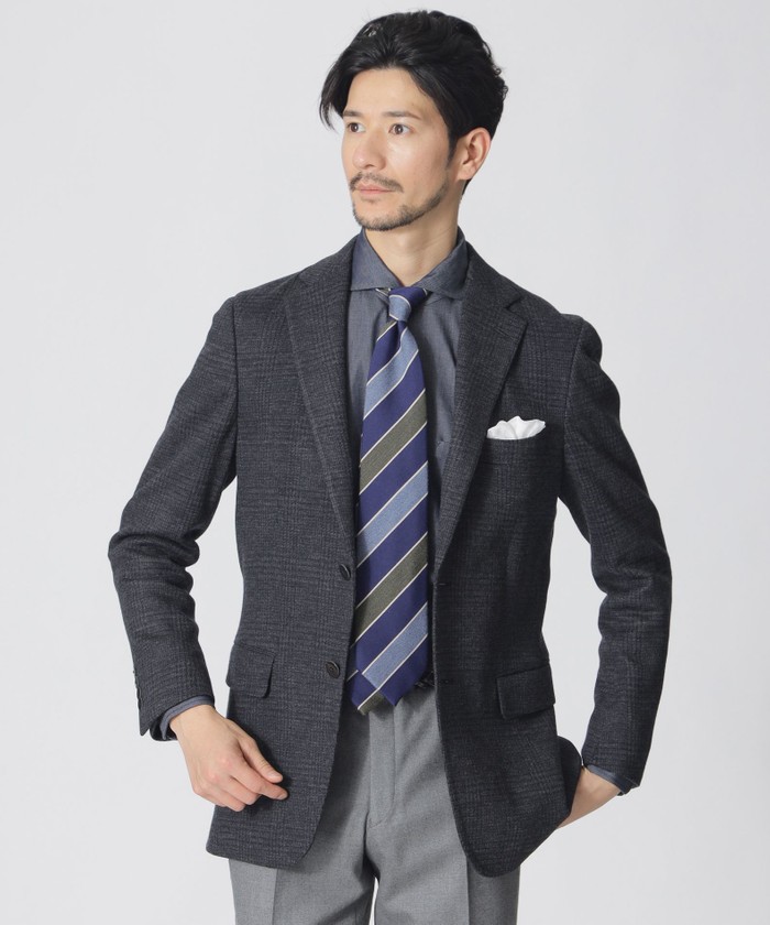 STUART'S TRAVELER」ウールジャージグレナカートチェック STUART'S TRAVELER」ウールジャージグレナカートチェック