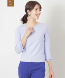 TO BE CHIC(L SIZE)(トゥービーシック Lサイズ)/【L】レーヨンポリエステル プルオーバーニット/サックスブルー