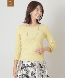 TO BE CHIC(L SIZE)(トゥービーシック Lサイズ)/【L】レーヨンポリエステル プルオーバーニット/イエロー