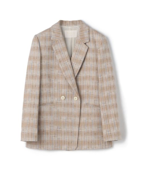 カラープラッドツイード ダブルブレストジャケット U1798551400(13860円)