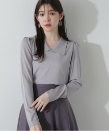 PROPORTION BODY DRESSING(プロポーション　ボディドレッシング)/シアー襟付きニット/ブルー