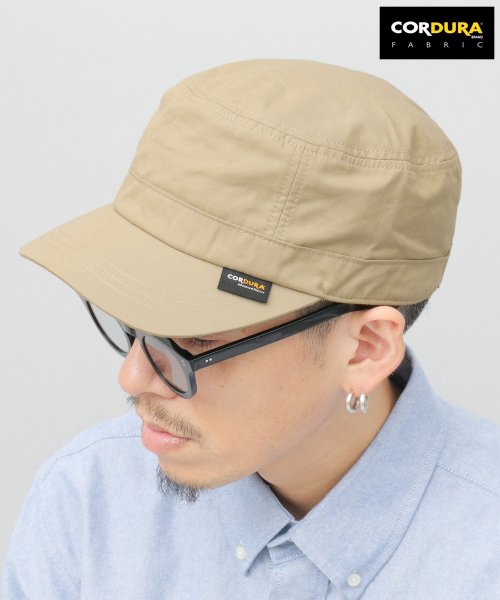 Besiquenti(ベーシックエンチ)/日本製生地 CORDURAチノ ワークキャップ シンプル カジュアル 帽子 メンズ コーデュラ/ベージュ