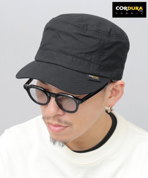 Besiquenti(ベーシックエンチ)/日本製生地 CORDURAチノ ワークキャップ シンプル カジュアル 帽子 メンズ コーデュラ/ブラック