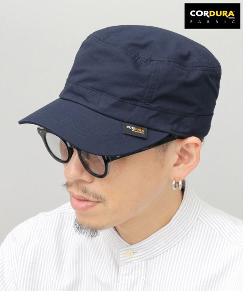 Besiquenti(ベーシックエンチ)/日本製生地 CORDURAチノ ワークキャップ シンプル カジュアル 帽子 メンズ コーデュラ/ネイビー