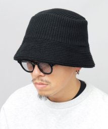 Besiquenti(ベーシックエンチ)/リブニット バケットハット シンプル カジュアル 帽子 メンズ ユニセックス/ブラック
