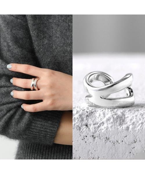 NINA&JULES(ニナ・エ・ジュール)/NINA&JULES リング CROSSED PLUMP RING R23－17 クロス/シルバー