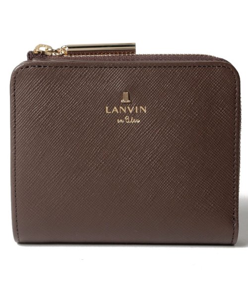 LANVIN en Bleu(BAG)(ランバンオンブルー（バッグ）)/リュクサンブール　2つ折り財布　Lファスナー/濃茶