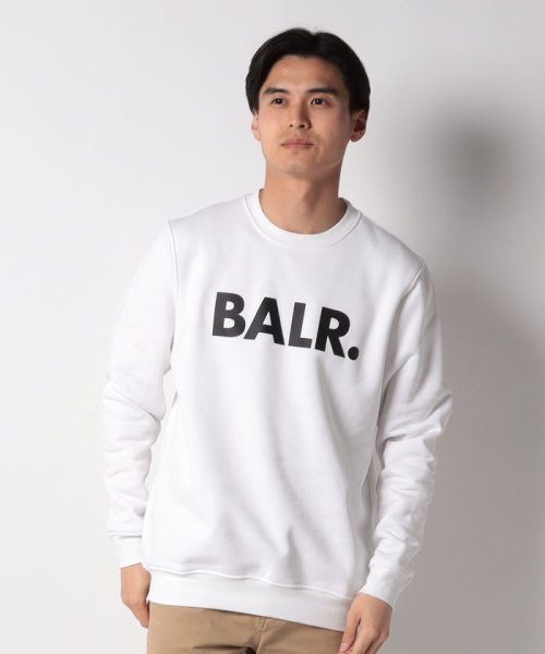 BALR(ボーラー)/BRAND STRAIGHT CREWNECK/Bright White