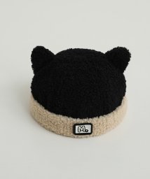 aimoha(aimoha（アイモハ）)/【aimoha－KIDS－】韓国子供服　かわいいクマ耳付きボア帽/ブラック