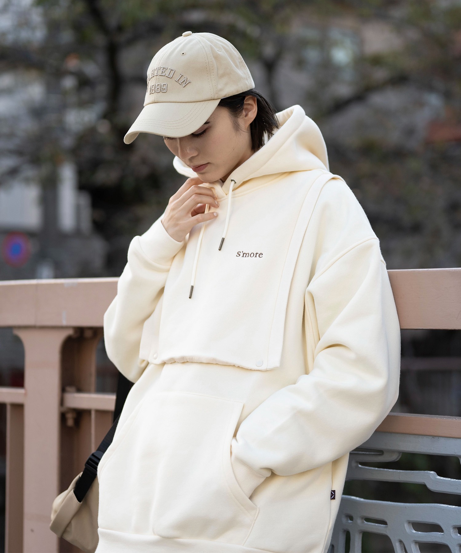 【 S'more / 2WAY removable vest sweat parka 】2WAY仕様 裏起毛パーカー