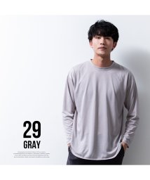  GENELESS/tシャツ メンズ 長袖 ラウンド裾 クルーネック 長袖tシャツ 重ね着 インナー 秋冬 トップス 無地 シンプル ボーダー 全7色 2478－2490 白 黒/505814728