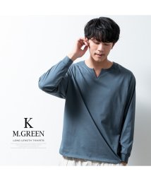  GENELESS(GENELESS)/tシャツ メンズ 長袖 シルケットライク ロング丈 長袖tシャツ ロングtシャツ ラウンド裾 キーネック クルーネック 秋冬 トップス 全6色/その他系10