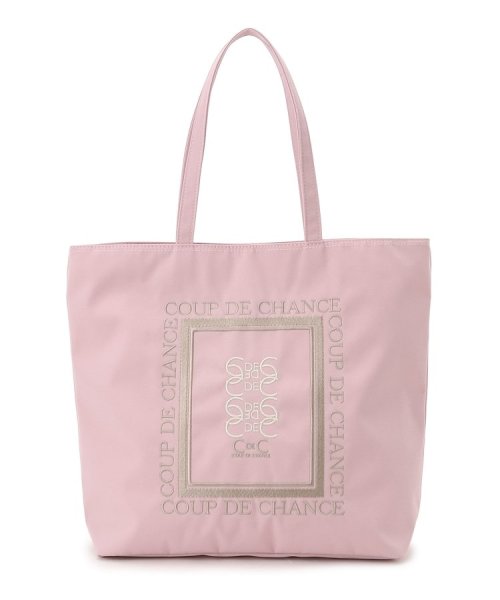 COUP DE CHANCE(クードシャンス)/【通勤/A4サイズ収納可】ロゴ刺繍トート/ピンク（071）